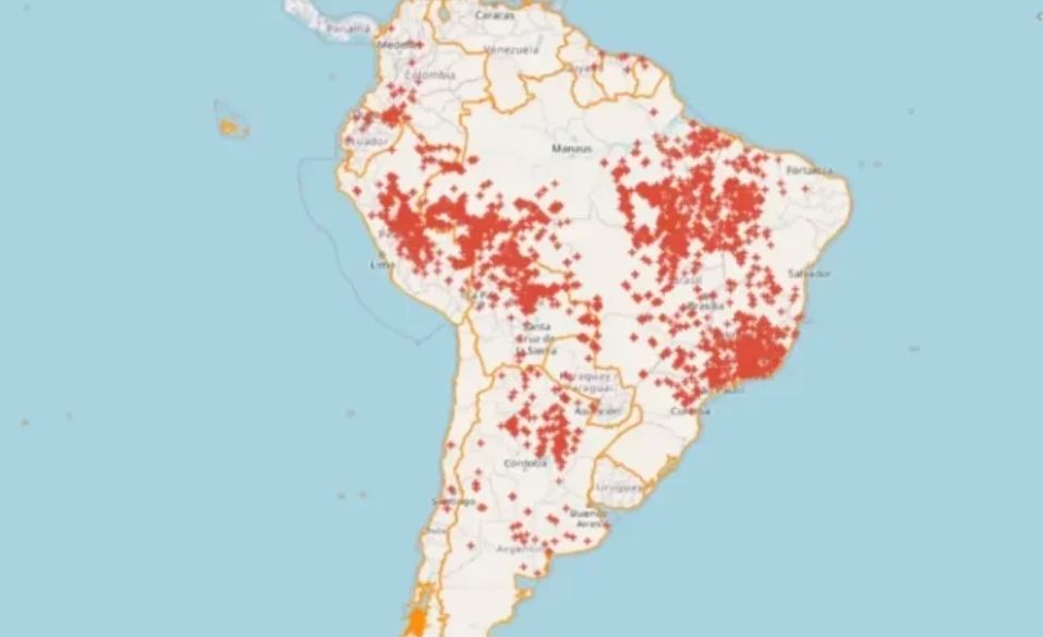 Brasil concentra mais de 70% das queimadas da América do Sul nos últimos dois dias