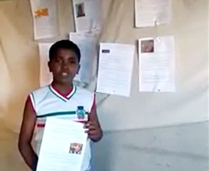 Vídeo: estudante de Cacimba de Areia, Richard de 11 anos, dá exemplo de superação e emociona sua professora