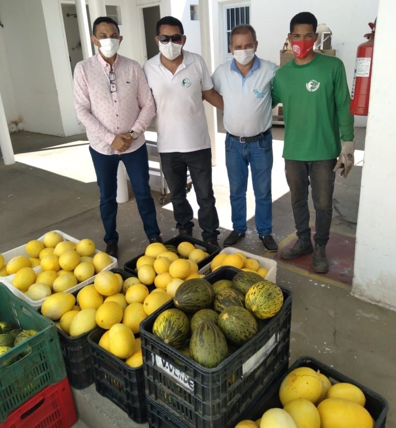 Complexo Hospitalar Regional de Patos recebe doação de 320 kg de melão da Fazenda Tamanduá