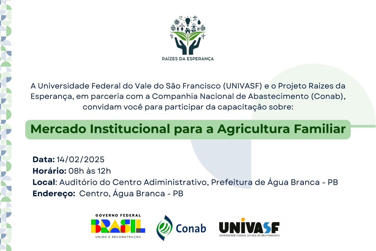 Conab realiza capacitação sobre mercado institucional para agricultores familiares em Água Branca-PB