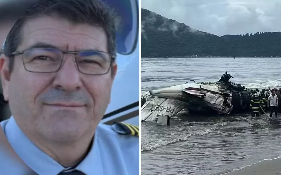 Avião com 5 pessoas explode em Ubatuba-SP e para na praia após ultrapassar pista do aeroporto; piloto morreu