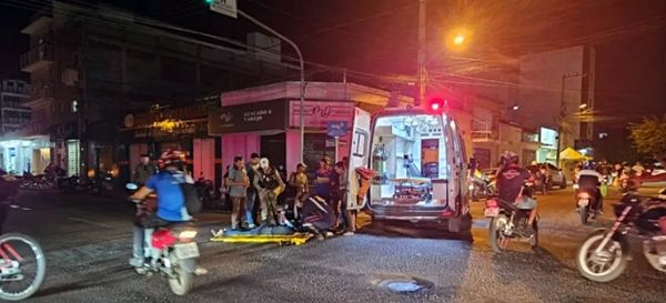 Motos se chocam em cruzamento, na noite dessa quinta (5), em Patos; veja fotos