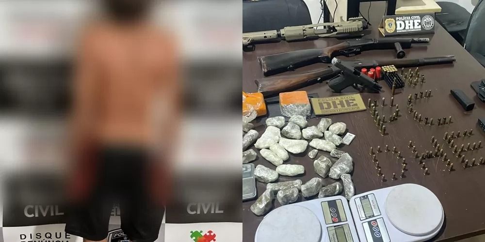 Polícia Civil realiza prisão e apreensão de drogas e armas em Patos; prejuízo estimado é de R$ 30 mil