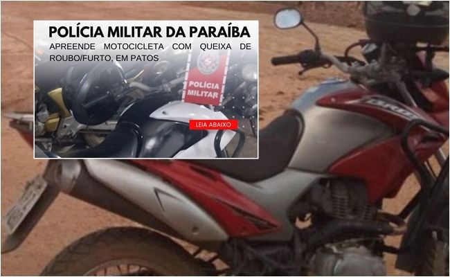 Ação rápida: Polícia Militar recupera moto roubada do sítio São Gonçalo, em Santa Terezinha; veja