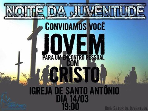 Participe da Noite da Juventude no dia 14 de Março