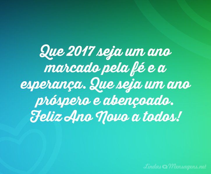 Feliz Ano Novo! Que a vela da esperança nunca se apague dentro de você!