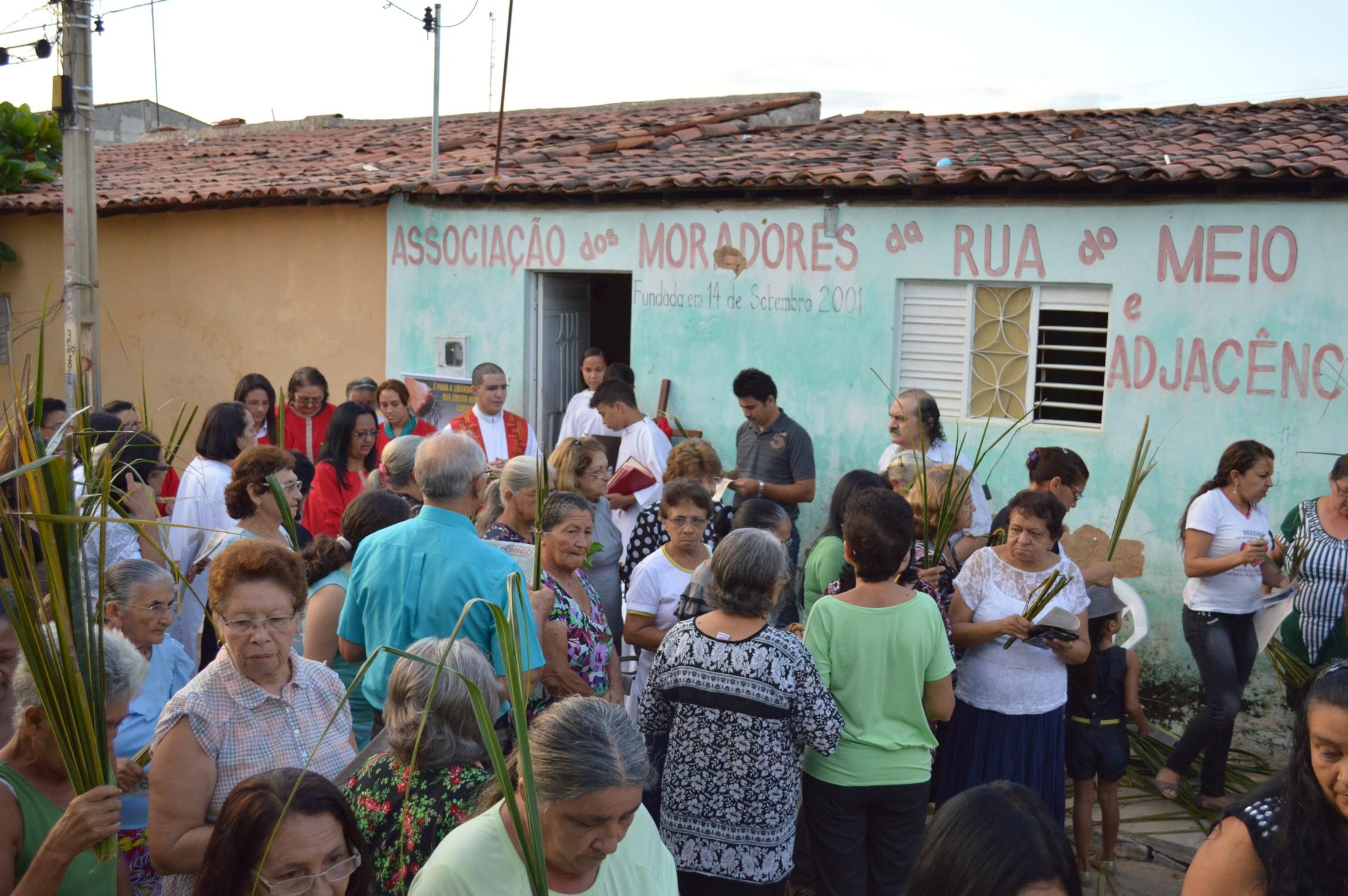 A Missa de domingo de ramos Comunidade São José