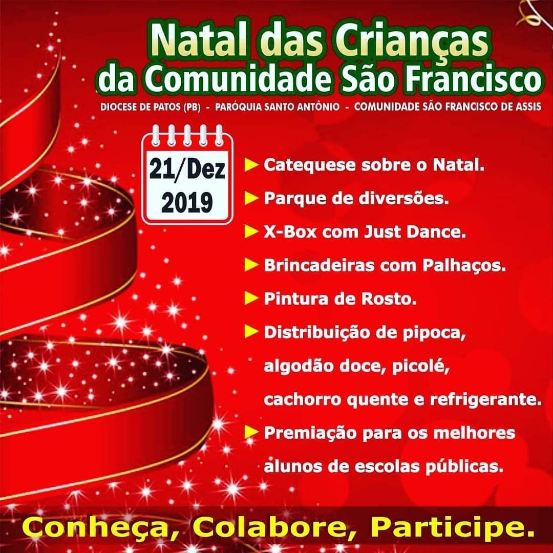 A luz do natal é você, quando ilumina com sua vida, o caminho dos outros através da bondade, paciência, alegria, generosidade.