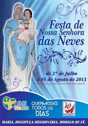 Programação da Festa de Nossa Senhora das Neves