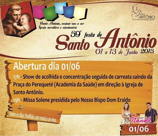 Paróquia Santo Antonio inicia 59ª Festa do seu Padroeiro com uma grande participação de devotos